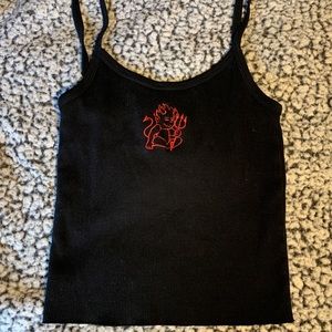 devil crop top brandy melville